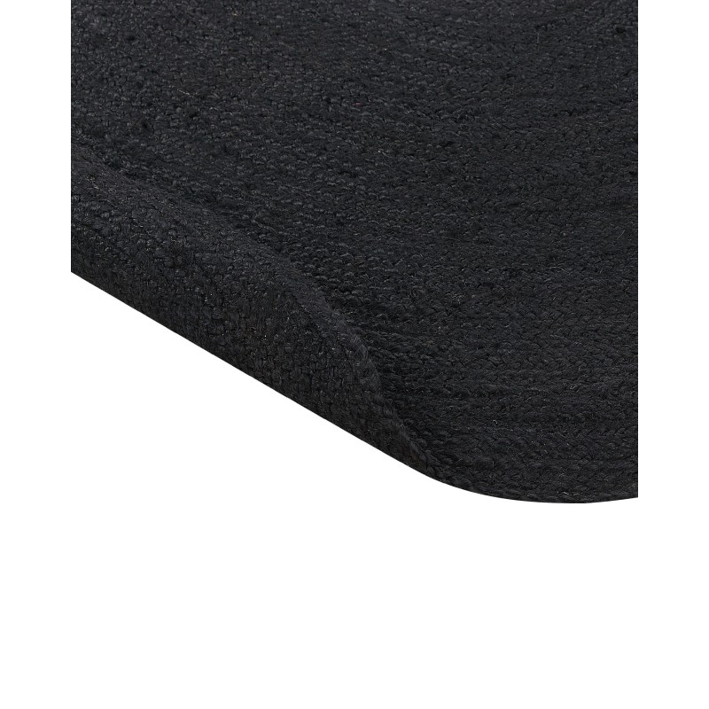 Dywan owalny jutowy 160 x 230 cm czarny DEMIRCI