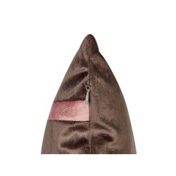 Zestaw 2 poduszek dekoracyjnych CRODYLINE Welur 35 x 60 cm Brązowy W paski