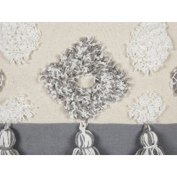 Poduszka dekoracyjna ALOCASIA Bawełna 45 x 45 cm Beżowy Wzór geometryczny