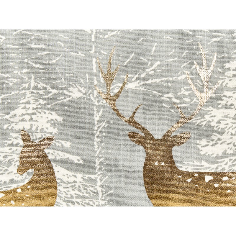 Zestaw 2 poduszek dekoracyjnych AECHMEA Bawełna 45 x 45 cm Szary Wzór świąteczny