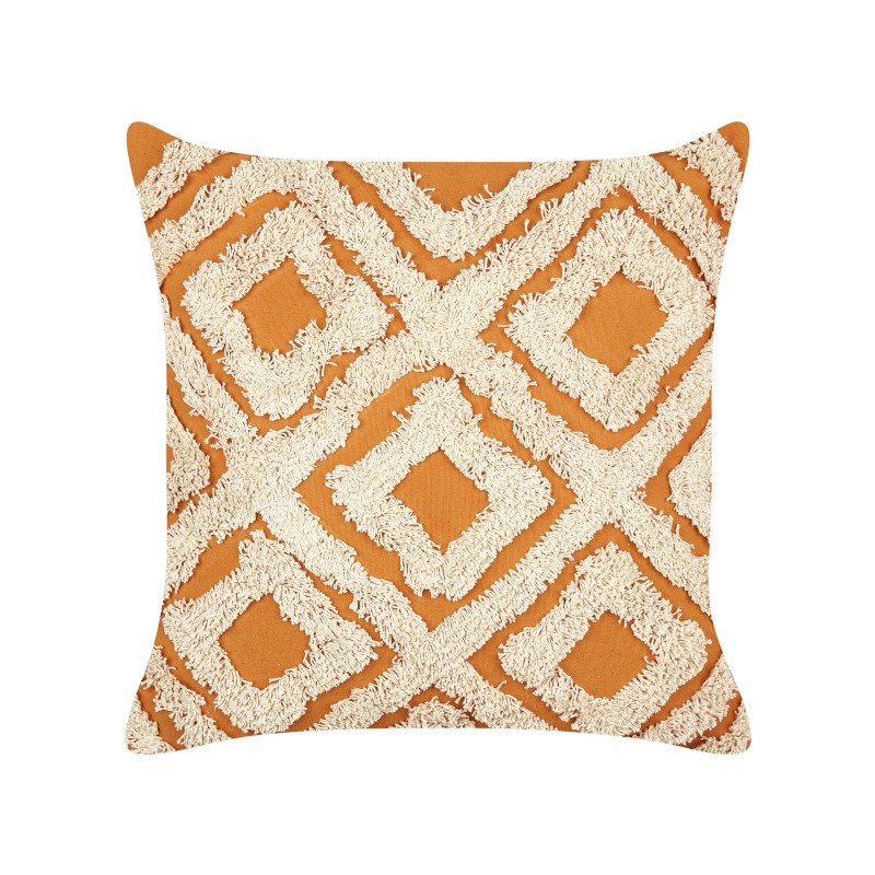 Zestaw 2 poduszek dekoracyjnych GILLY Bawełna 45 x 45 cm Pomarańczowy Wzór geometryczny