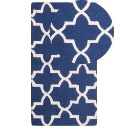 Dywan wełniany 80 x 150 cm niebieski SILVAN