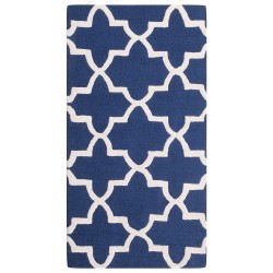 Dywan wełniany 80 x 150 cm niebieski SILVAN