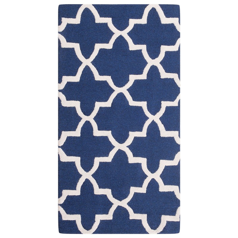 Dywan wełniany 80 x 150 cm niebieski SILVAN