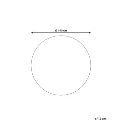 Dywan okrągły bawełniany ø 140 cm jasnobeżowy LOTI