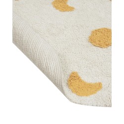 Dywan okrągły bawełniany ø 140 cm jasnobeżowy LOTI