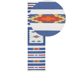 Dywan bawełniany kilim 80 x 300 cm wielokolorowy VARSER