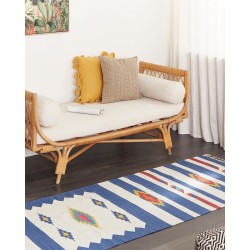 Dywan bawełniany kilim 80 x 300 cm wielokolorowy VARSER