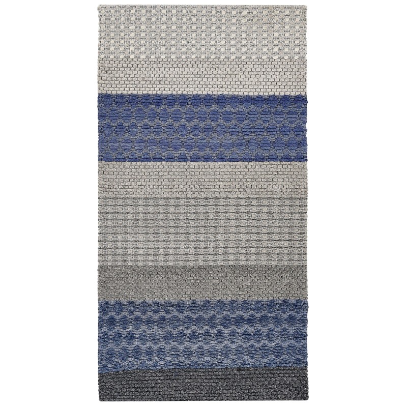 Dywan wełniany 80 x 150 cm niebiesko-szary AKKAYA