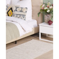 Dywan bawełniany 80 x 150 cm beżowy DERINCE
