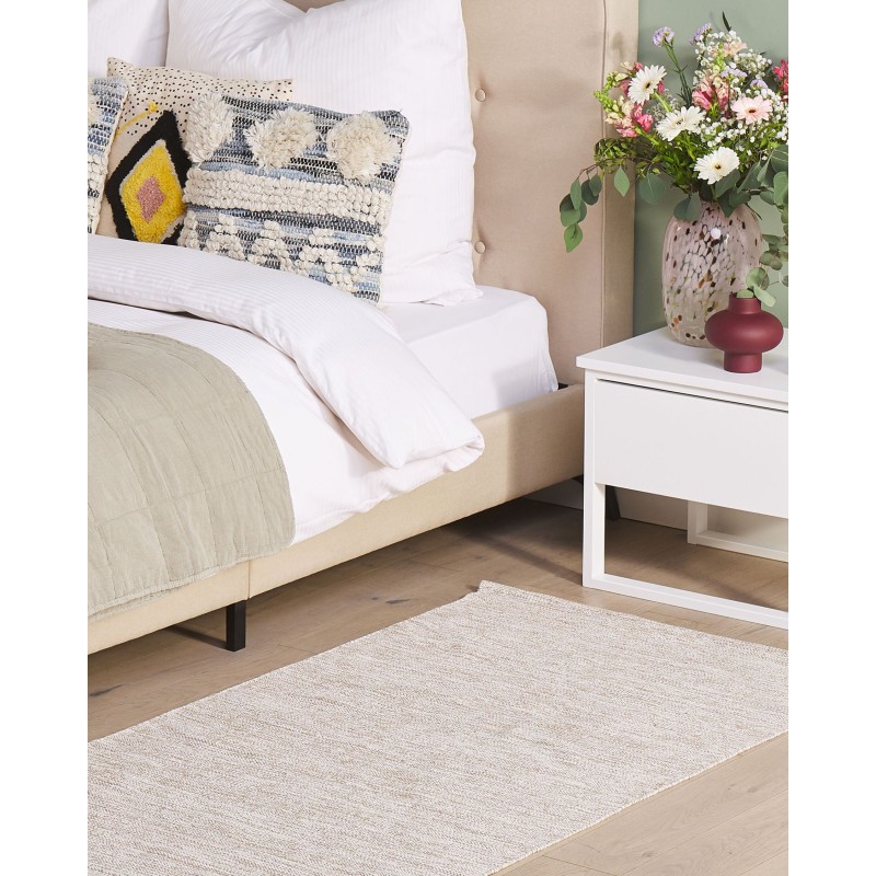 Dywan bawełniany 80 x 150 cm beżowy DERINCE