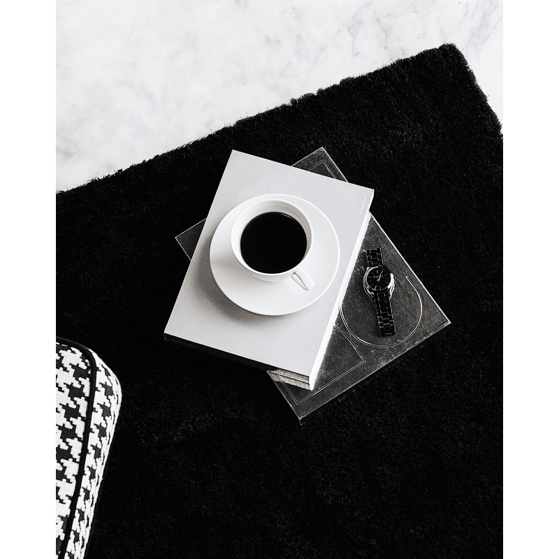 Dywan shaggy 140 x 200 cm czarny DEMRE