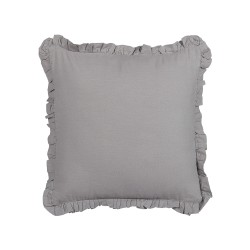 Zestaw 2 poduszek dekoracyjnych GLABRA Len 45 x 45 cm Szary Jednolity