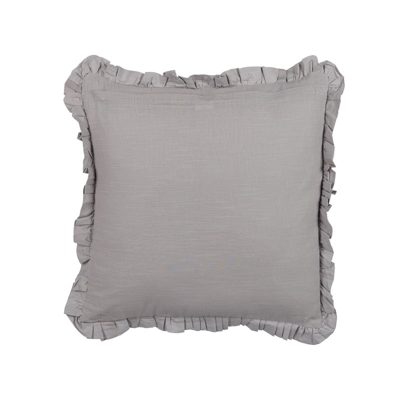 Zestaw 2 poduszek dekoracyjnych GLABRA Len 45 x 45 cm Szary Jednolity