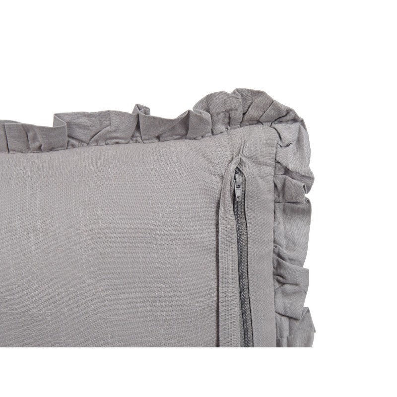 Zestaw 2 poduszek dekoracyjnych GLABRA Len 45 x 45 cm Szary Jednolity