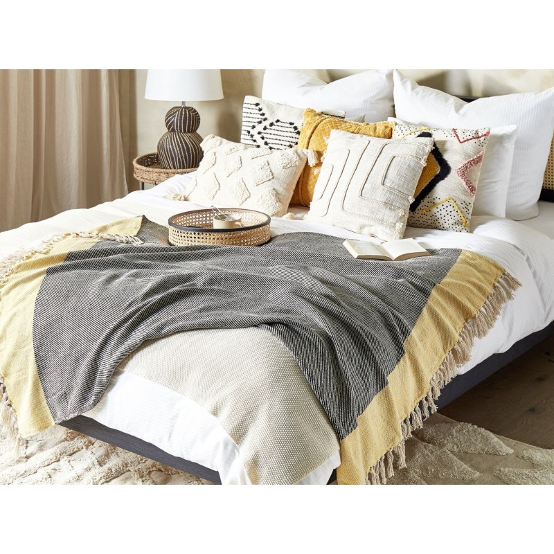 Koc LAPU Bawełna 125 x 150 cm Musztardowy