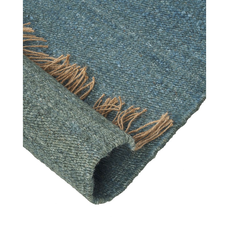 Dywan z juty 80 x 150 cm niebieski LUNIA