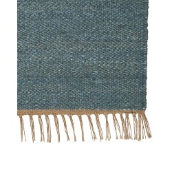 Dywan z juty 80 x 150 cm niebieski LUNIA