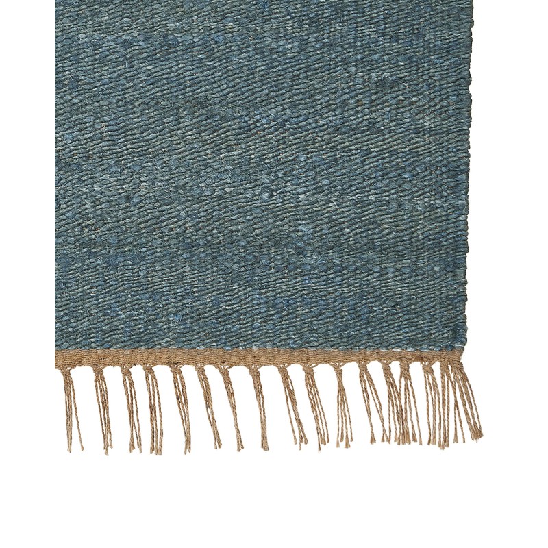 Dywan z juty 80 x 150 cm niebieski LUNIA