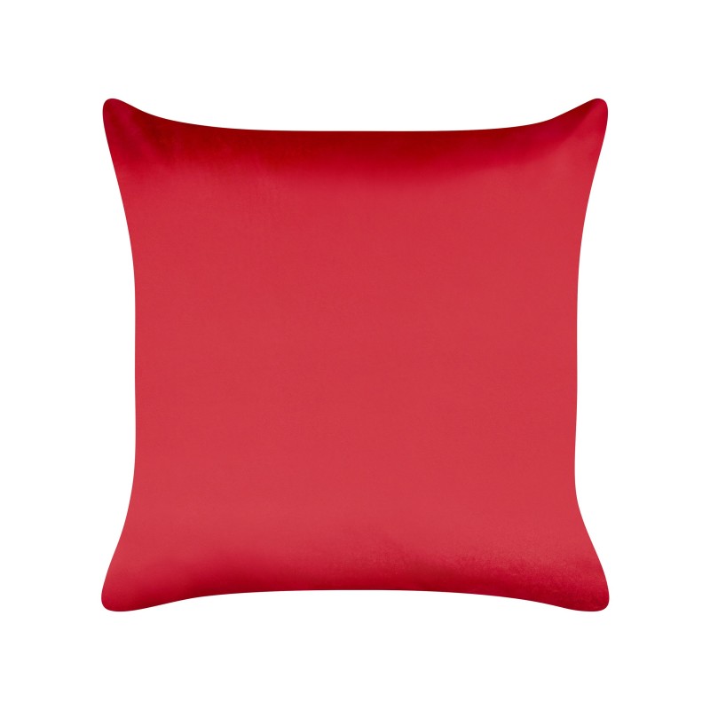 Zestaw 2 poduszek dekoracyjnych MARSHMALLOW Welur 45 x 45 cm Czerwony Wzór świąteczny