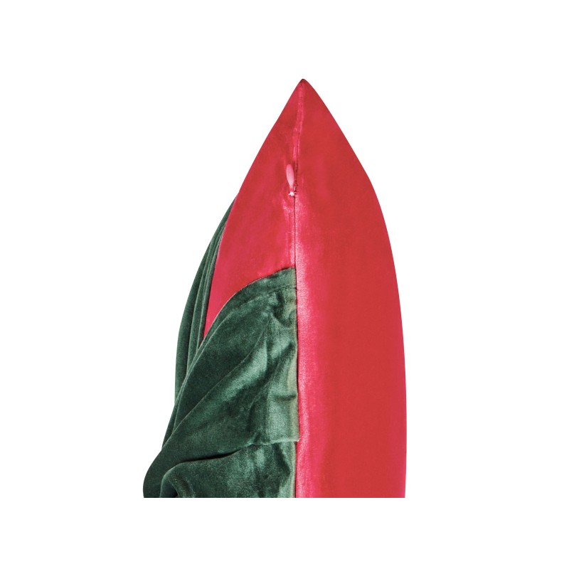 Zestaw 2 poduszek dekoracyjnych MARSHMALLOW Welur 45 x 45 cm Czerwony Wzór świąteczny