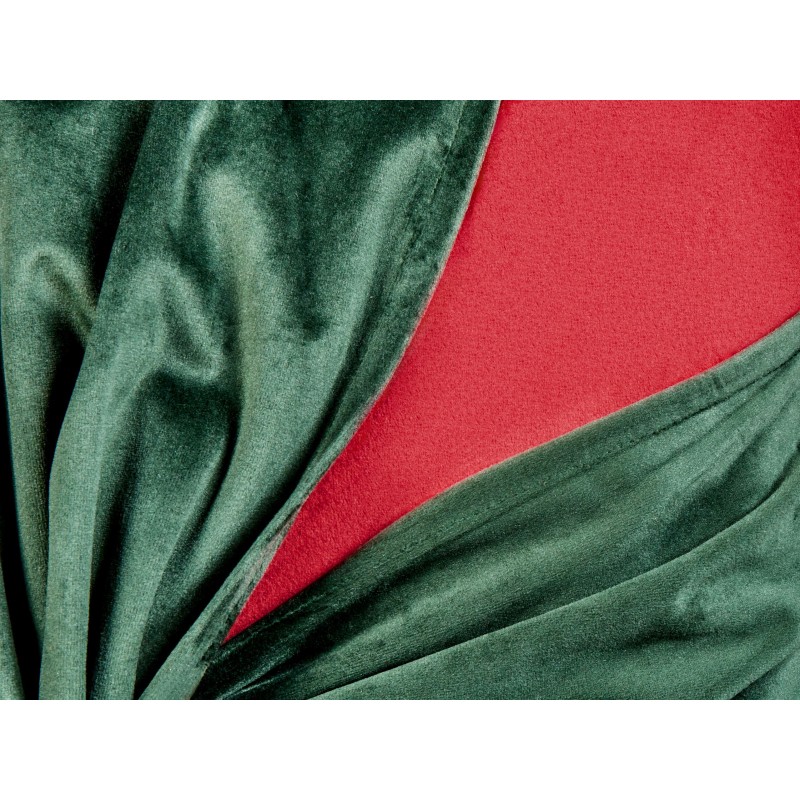 Zestaw 2 poduszek dekoracyjnych MARSHMALLOW Welur 45 x 45 cm Czerwony Wzór świąteczny