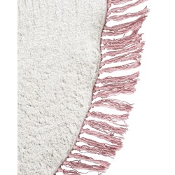 Dywan dziecięcy bawełniany z motywem gwiazdy ⌀ 120 cm złamana biel STARS