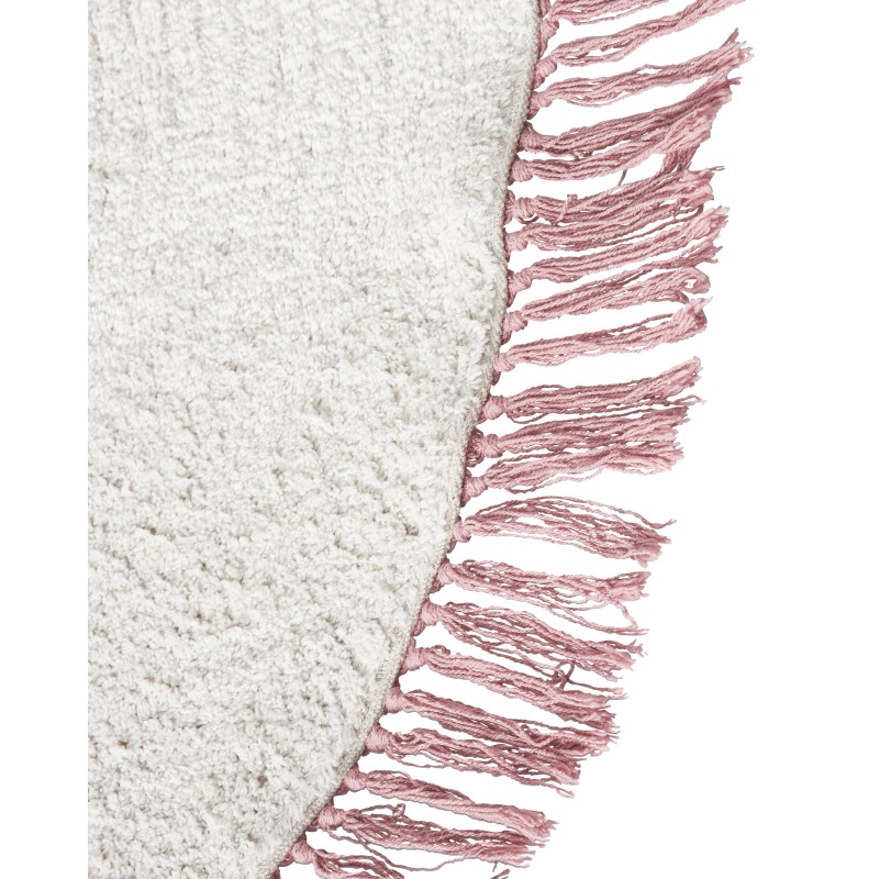 Dywan dziecięcy bawełniany z motywem gwiazdy ⌀ 120 cm złamana biel STARS