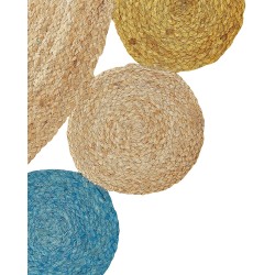 Dywan okrągły z juty ⌀ 140 cm wielokolorowy VOSTAN