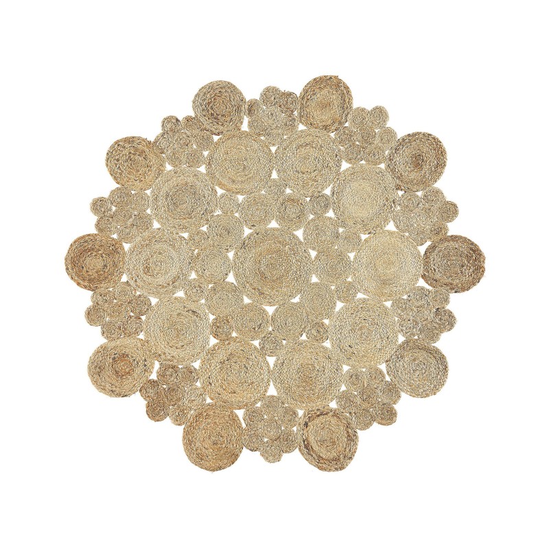 Dywan okrągły z juty ⌀ 135 cm beżowy GERDEK