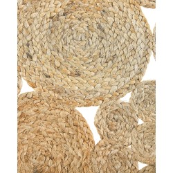Dywan okrągły z juty ⌀ 135 cm beżowy GERDEK