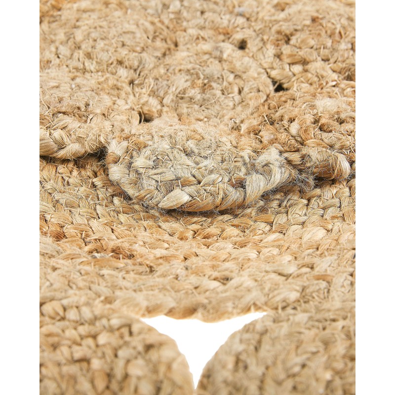 Dywan okrągły z juty ⌀ 135 cm beżowy GERDEK