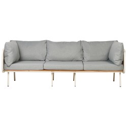 Sofa ogrodowa dla 3 osób SENISE Metal Szary
