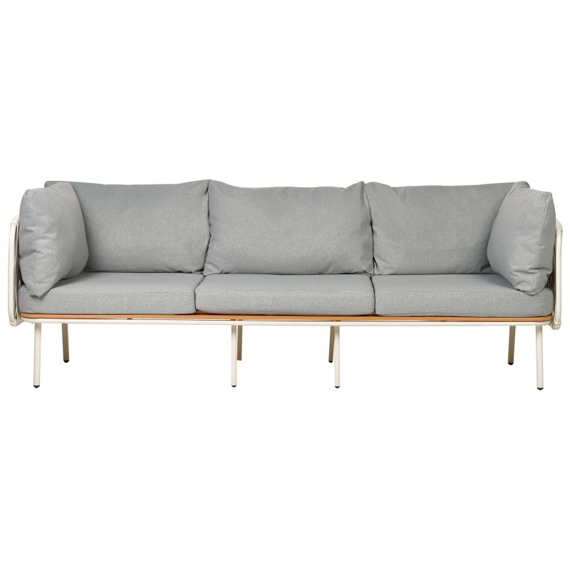 Sofa ogrodowa dla 3 osób SENISE Metal Szary