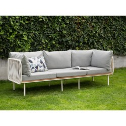 Sofa ogrodowa dla 3 osób SENISE Metal Szary