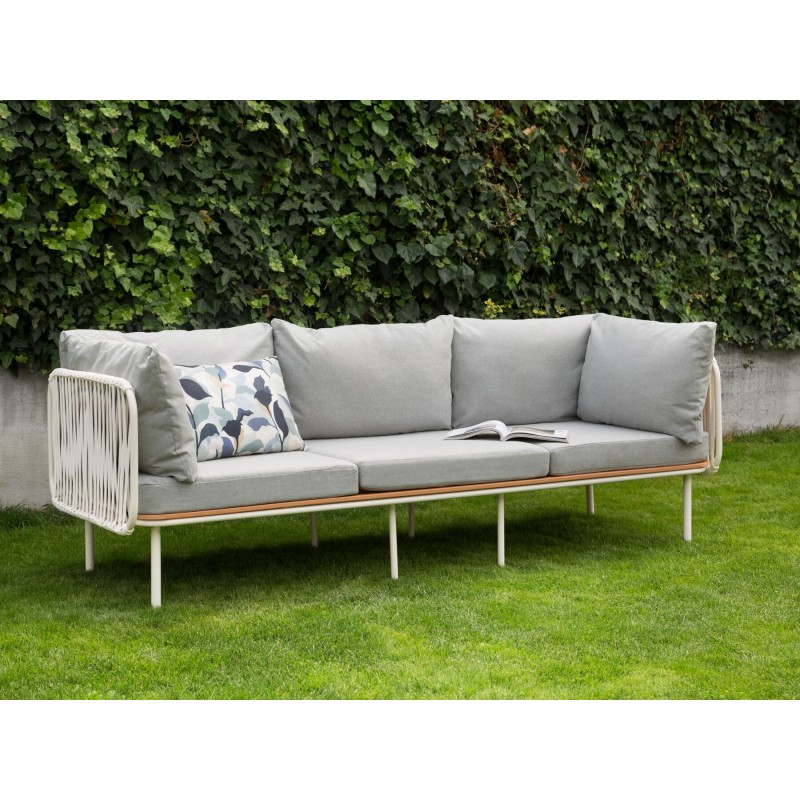 Sofa ogrodowa dla 3 osób SENISE Metal Szary
