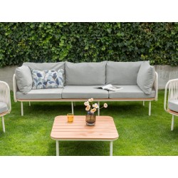 Sofa ogrodowa dla 3 osób SENISE Metal Szary