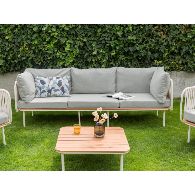 Sofa ogrodowa dla 3 osób SENISE Metal Szary