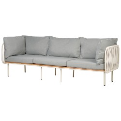 Sofa ogrodowa dla 3 osób SENISE Metal Szary