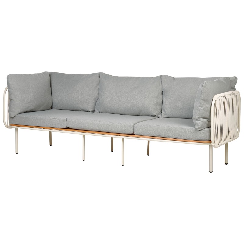 Sofa ogrodowa dla 3 osób SENISE Metal Szary