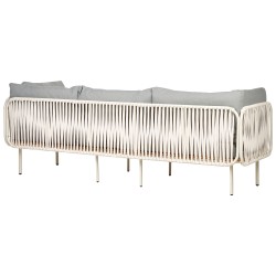 Sofa ogrodowa dla 3 osób SENISE Metal Szary