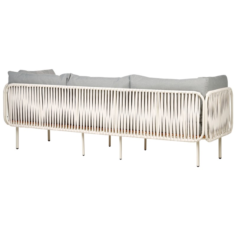 Sofa ogrodowa dla 3 osób SENISE Metal Szary