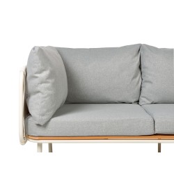 Sofa ogrodowa dla 3 osób SENISE Metal Szary