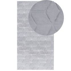 Dywan sztuczne futro królika 80 x 150 cm szary THATTA