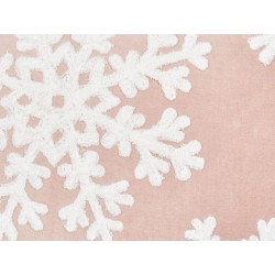 Zestaw 2 poduszek dekoracyjnych MURRAYA Welur 45 x 45 cm Różowy Wzór świąteczny