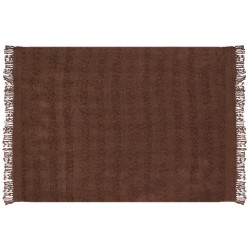 Koc VELLA Bawełna 150 x 200 cm Brązowy