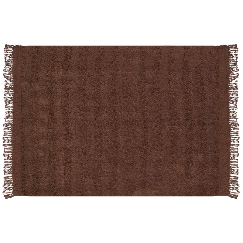 Koc VELLA Bawełna 150 x 200 cm Brązowy