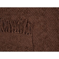 Koc VELLA Bawełna 150 x 200 cm Brązowy