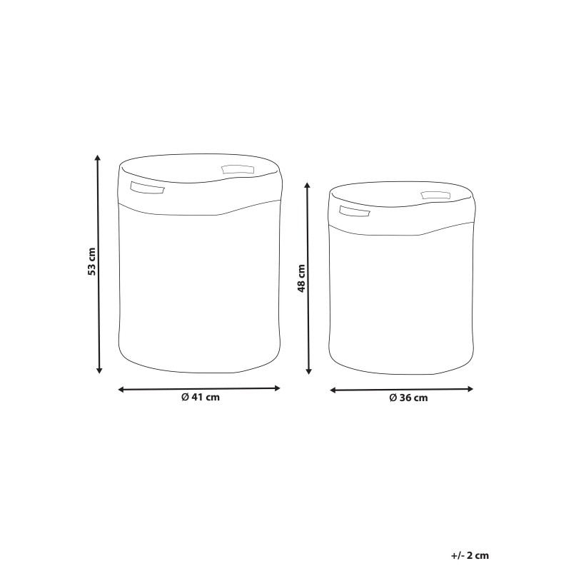 Zestaw 2 koszy KARDH Bawełna Biały