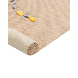 Dywan dziecięcy bawełniany motyw wielorybów 80 x 150 cm beżowy SEAI